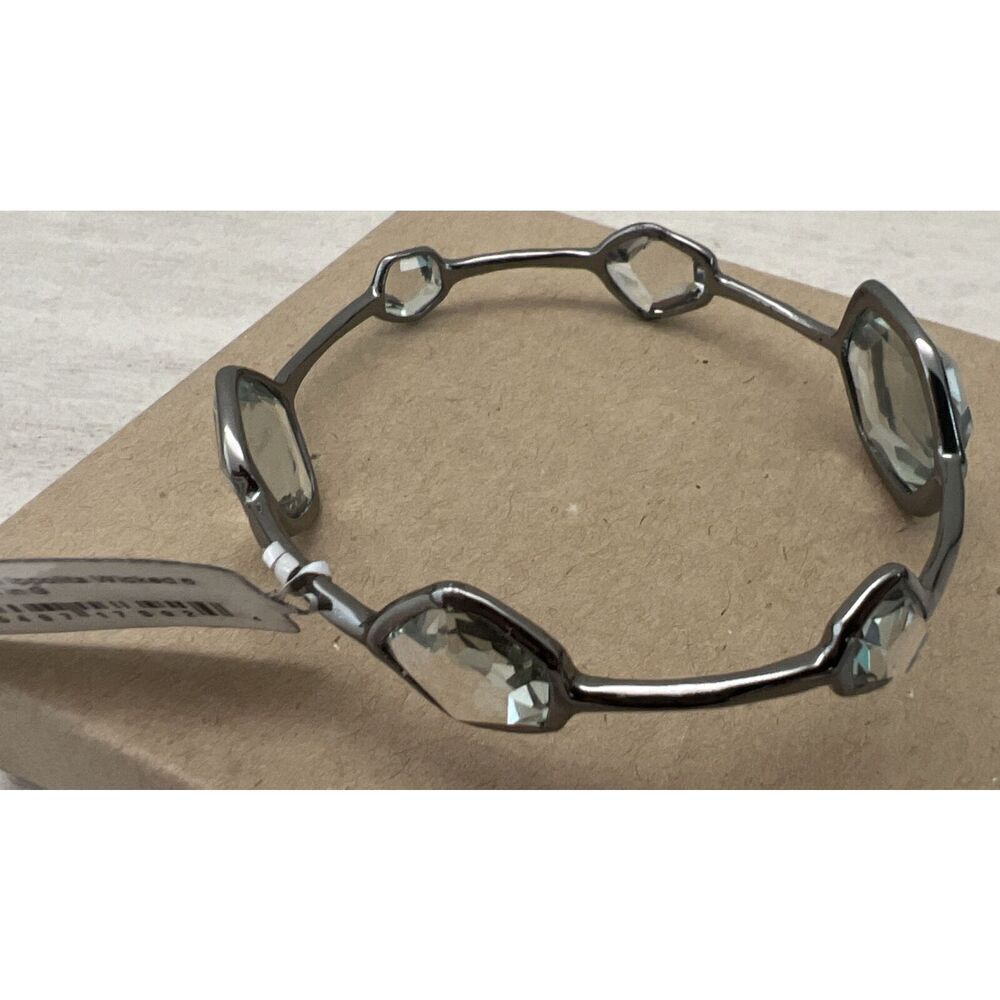 Ippolita Black Rhodium Silver 925 Diamond Wicked 6 Station Bangle Bracelet $2495 - Picture 9 of 12